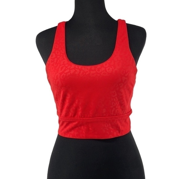 BUFFBUNNY Rosa sports bra crop top animal print gym workout criss cross back xs - Picture 1 of 12